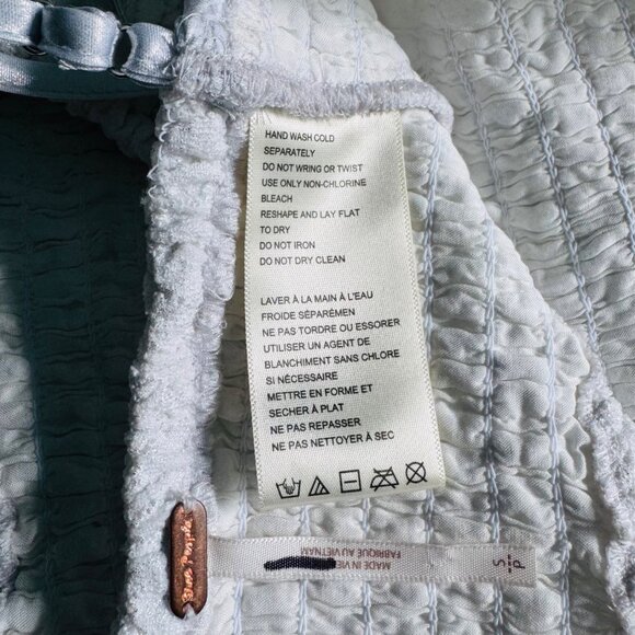 Free People Helin Skirt Set Shimmering Smocked Piped-Edge Detail Crop Tank Silky - Picture 15 of 16